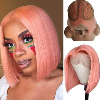 Stylonic Fashion Boutique Lace Front Synthetic Wig Pink Wig Bob Stylish Pink Wig Bob: Features, Specs & Benefits