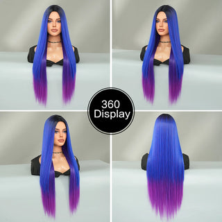 Stylonic Fashion Boutique Synthetic Wig Purple and Blue Wig Purple and Blue Wig - Stylonic Fashion Wigs