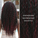 Stylonic Fashion Boutique HC11067-4 / 24inches / 1 PC | 150% Red and Black Curly Afro Lace Front Wig