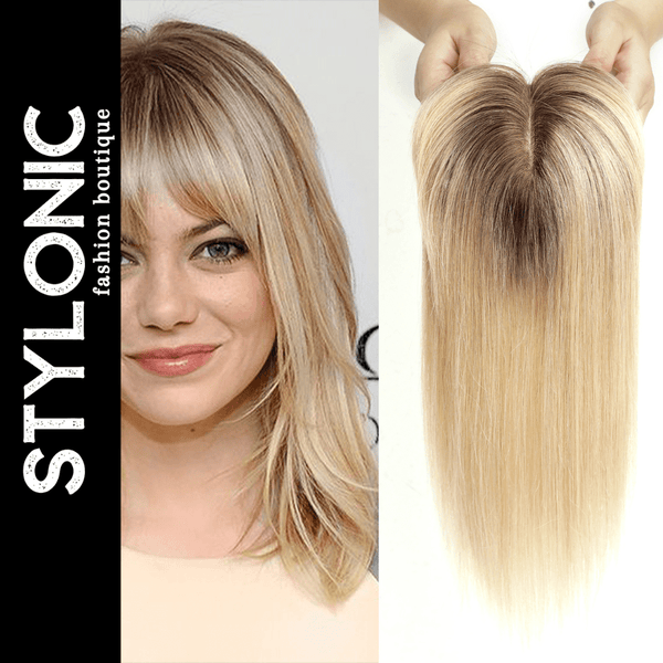 Stylonic Fashion Boutique Hair Topper Remy Human Hair Toppers with Bangs Remy Human Hair Topper with Bangs - Stylonic Wigs