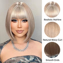 Stylonic Fashion Boutique Synthetic Wig Short Platinum Blonde Wig with Bangs Short Platinum Blonde Wig with Bangs - Stylonic Wigs