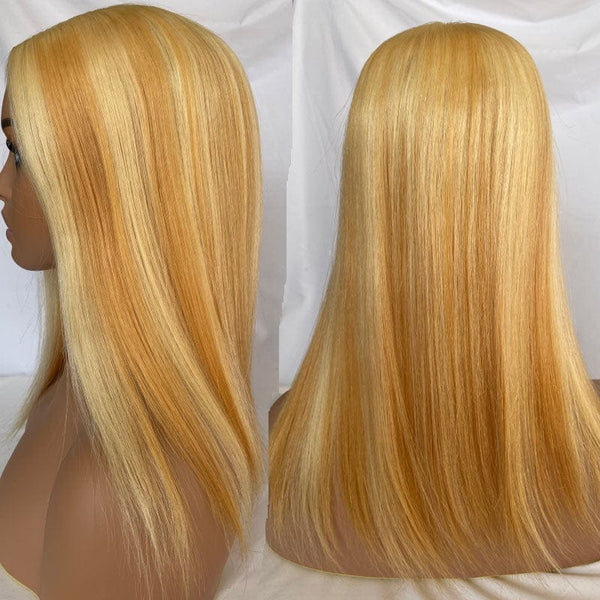 Stylonic Fashion Boutique Hair Topper Straight Silk Base Human Hair Topper Mixed Blonde Straight Silk Base Human Hair Topper Mixed Blonde - Stylonic Wigs