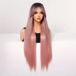 Stylonic Fashion Boutique Synthetic Wig Straight Pink Wig Trendy Straight Pink Wig: Specifications & Customer Reviews