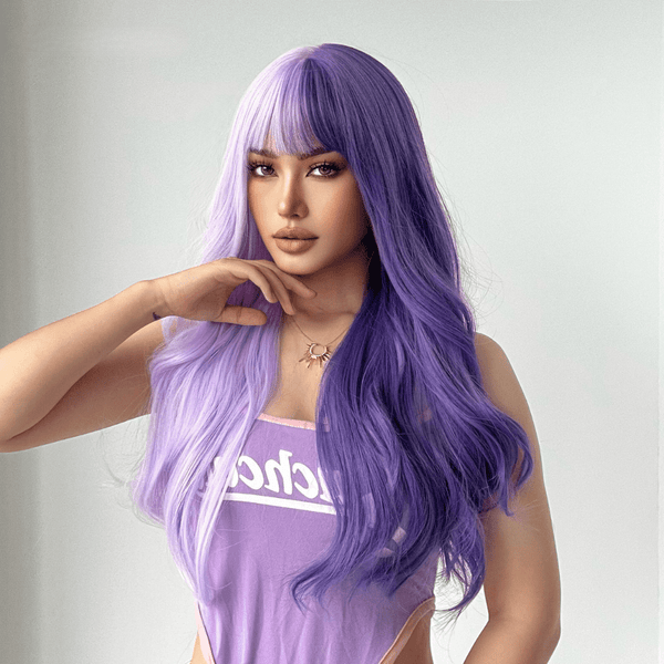 Stylonic Fashion Boutique Synthetic Wig Tow Tone Purple Wig Tow Tone Purple Wig - Stylonic Wigs