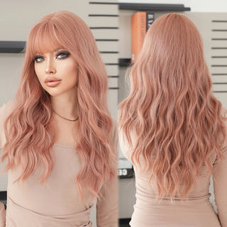 Stylonic Fashion Boutique Synthetic Wig Wavy Pink Wig Stylish Wavy Pink Wig: Specs, Pricing & Customer Feedback