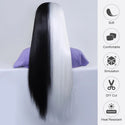 Stylonic Fashion Boutique Synthetic Wig White and Black Wigs Stylish White and Black Wigs: Features & Benefits