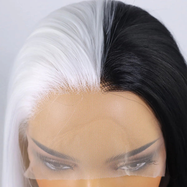 Stylonic Fashion Boutique Synthetic Wig White and Black Wigs Stylish White and Black Wigs: Features & Benefits