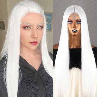 Stylonic Fashion Boutique Lace Front Synthetic Wig White Wigs White Wigs - Stylonic Premium Wigs