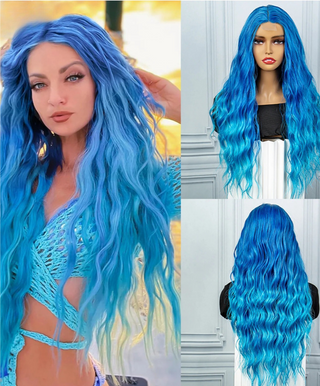 Stylonic Fashion Boutique Synthetic Wig Wigs Blue Wigs Blue - Stylonic Premium Wigs